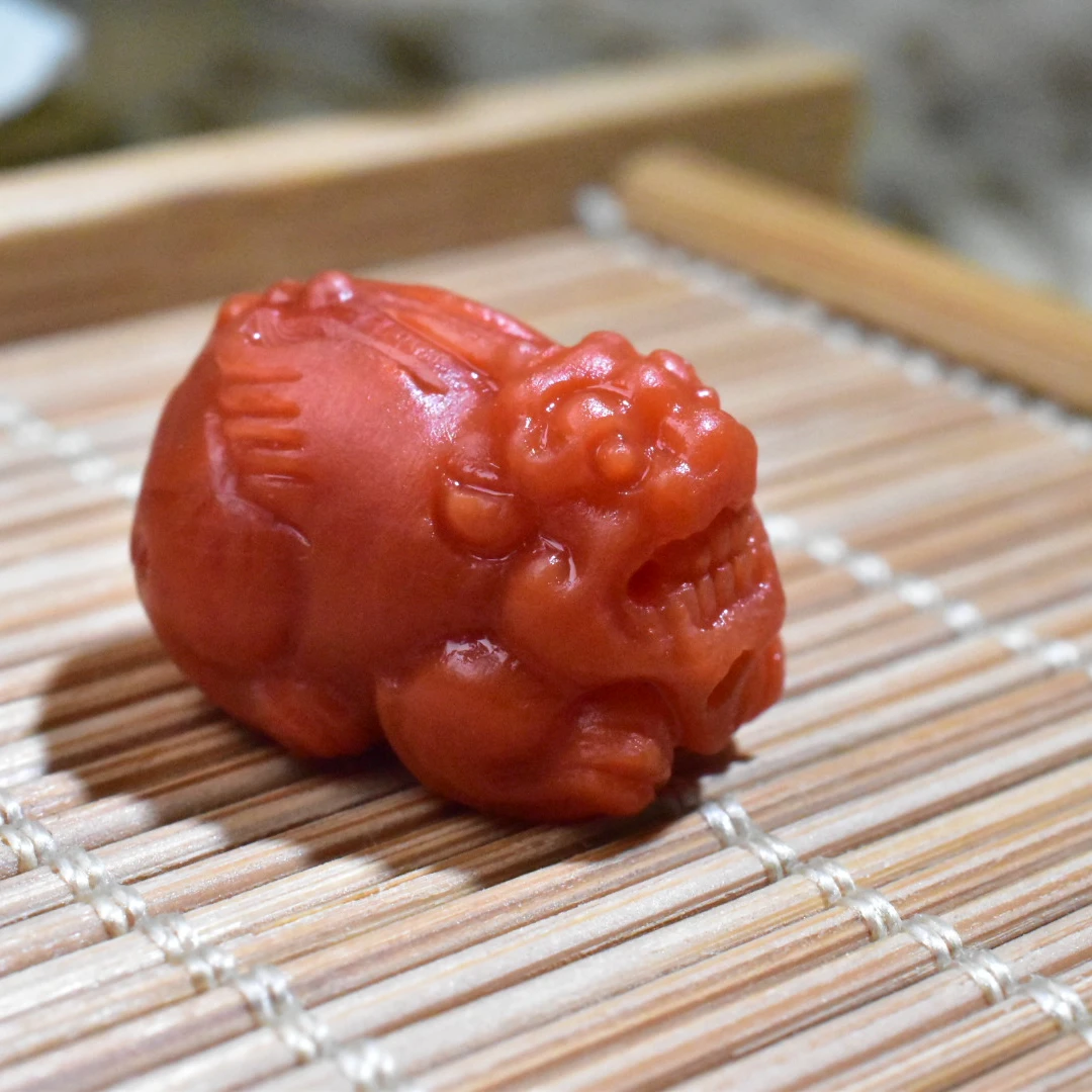 【一九珠宝】卡16mm南红瓦西雕刻貔貅     YJ2620-6