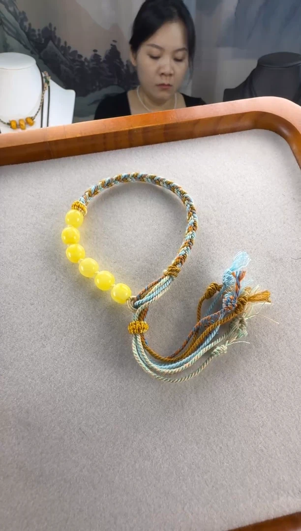 未镶嵌蜜蜡裸石蜜蜡精工老型手绳