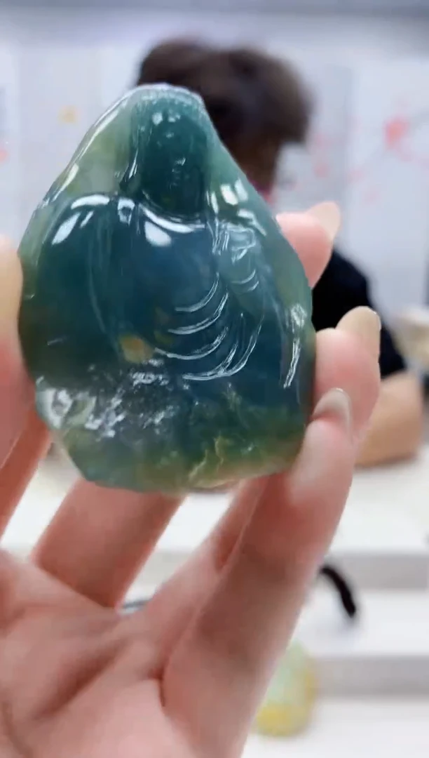 定制翡翠未镶嵌4688jw-毛货挂件18