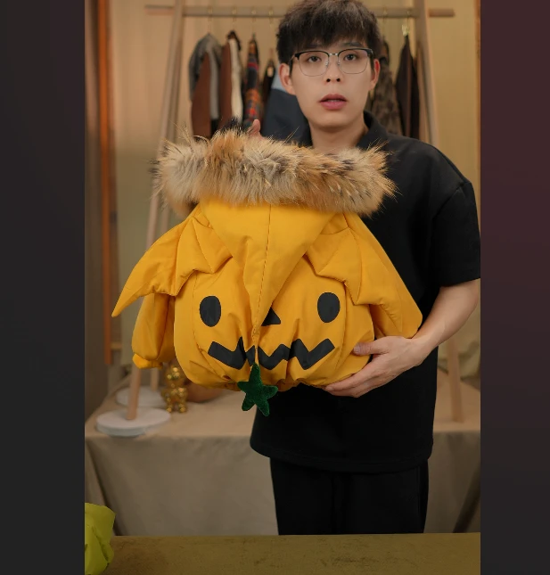 A【麦田】2025冬季新款刺绣棉服南瓜男女宝宝可爱外套