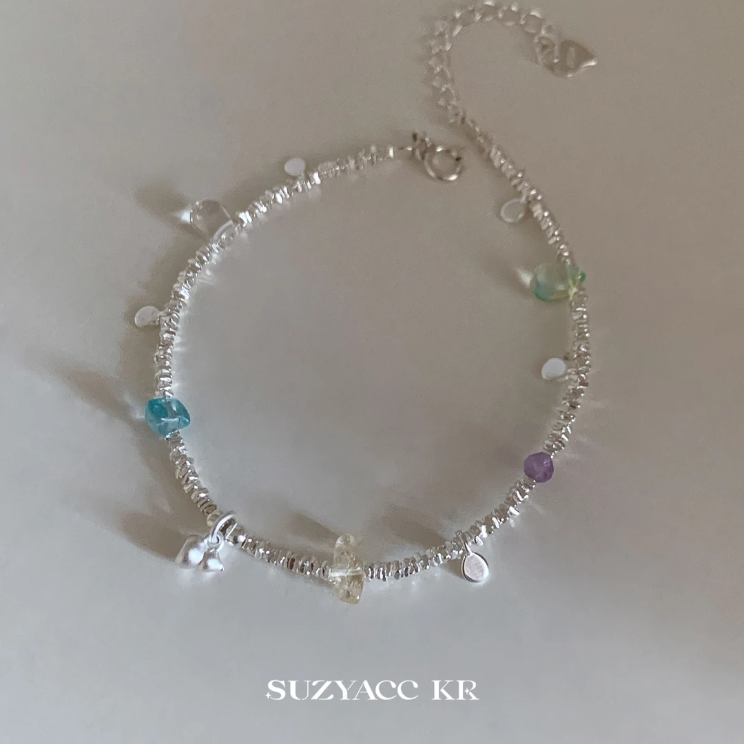 Suzyacc Kr 925银手链 【多彩葫芦】碎银手链女生气质百搭DC0284
