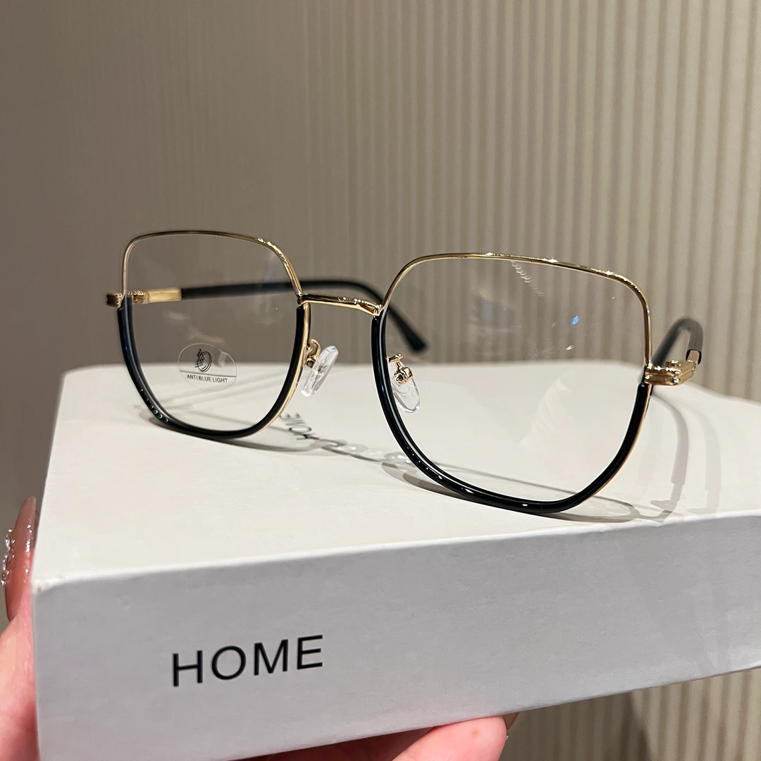 复古时尚方形眼镜男女百搭高级感素颜近视眼睛镜框可配度数平光镜