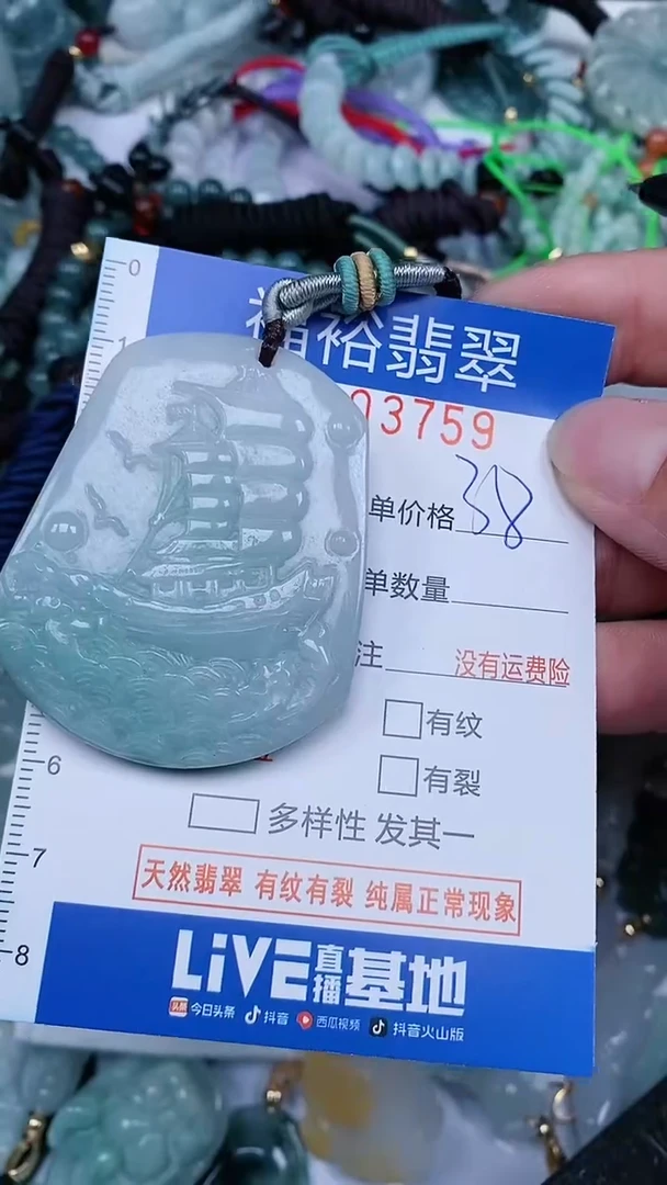 翡翠未镶嵌颈饰...0003759