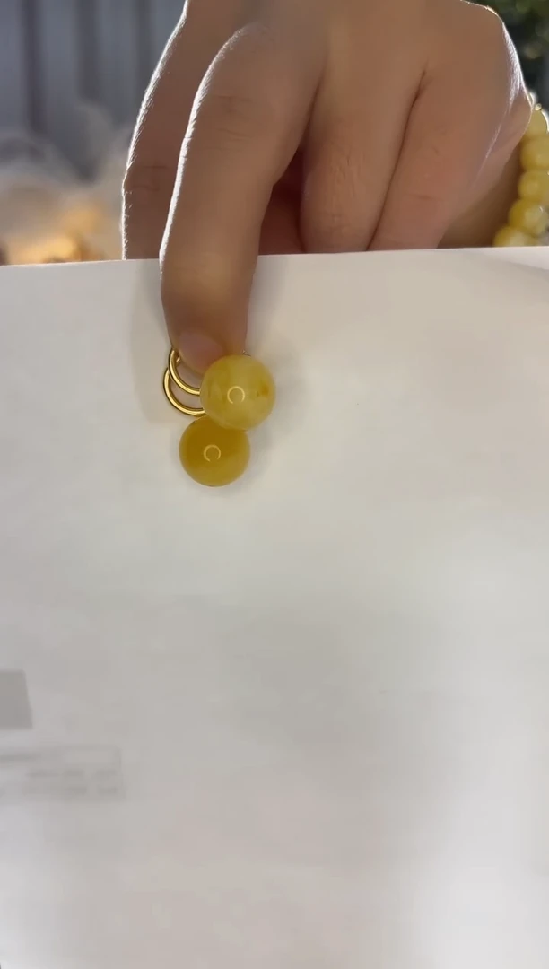 蜜蜡未镶嵌耳饰蜜蜡精品耳饰