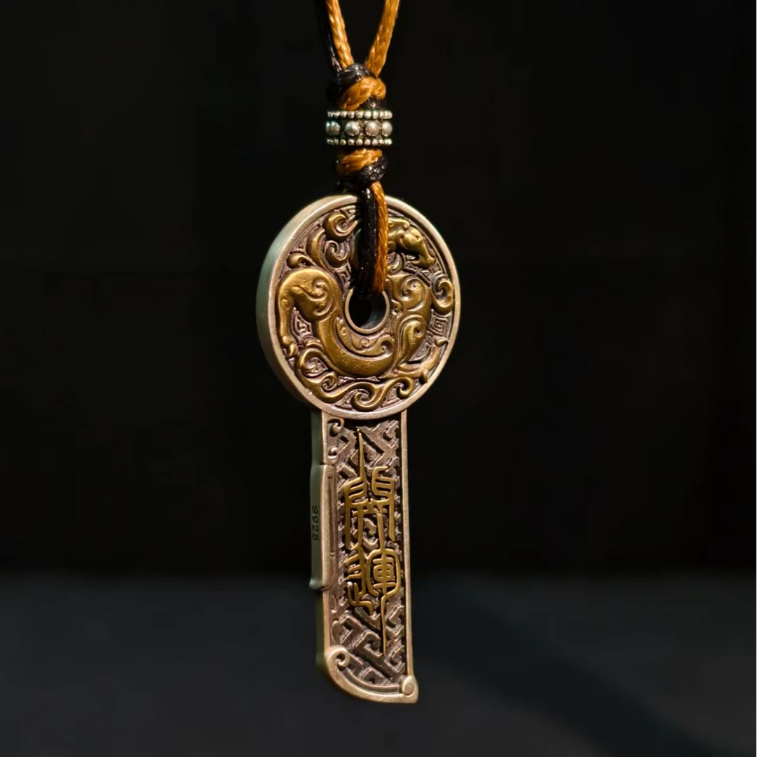 吊坠925银 银饰颈饰山鬼钥匙造型YS-JS0500