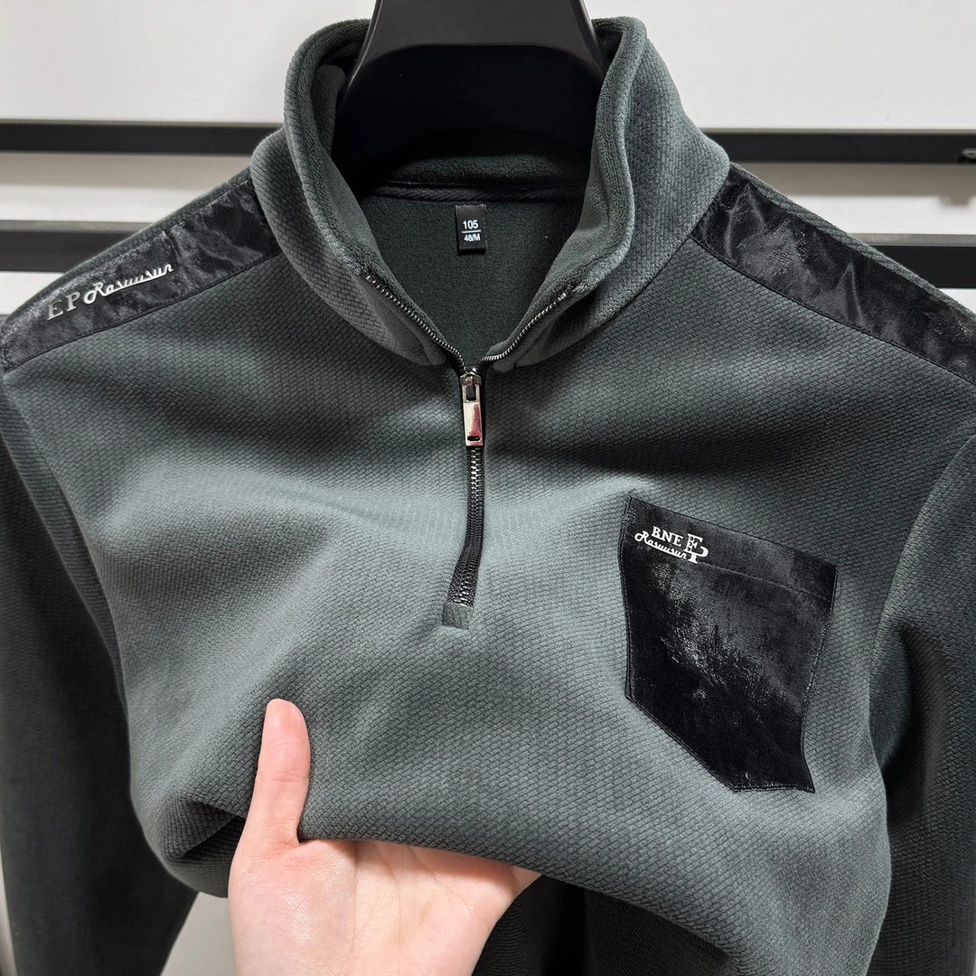 in cotton sea奥粒绒保暖卫衣男士冬季加绒加厚休闲时尚打底衫
