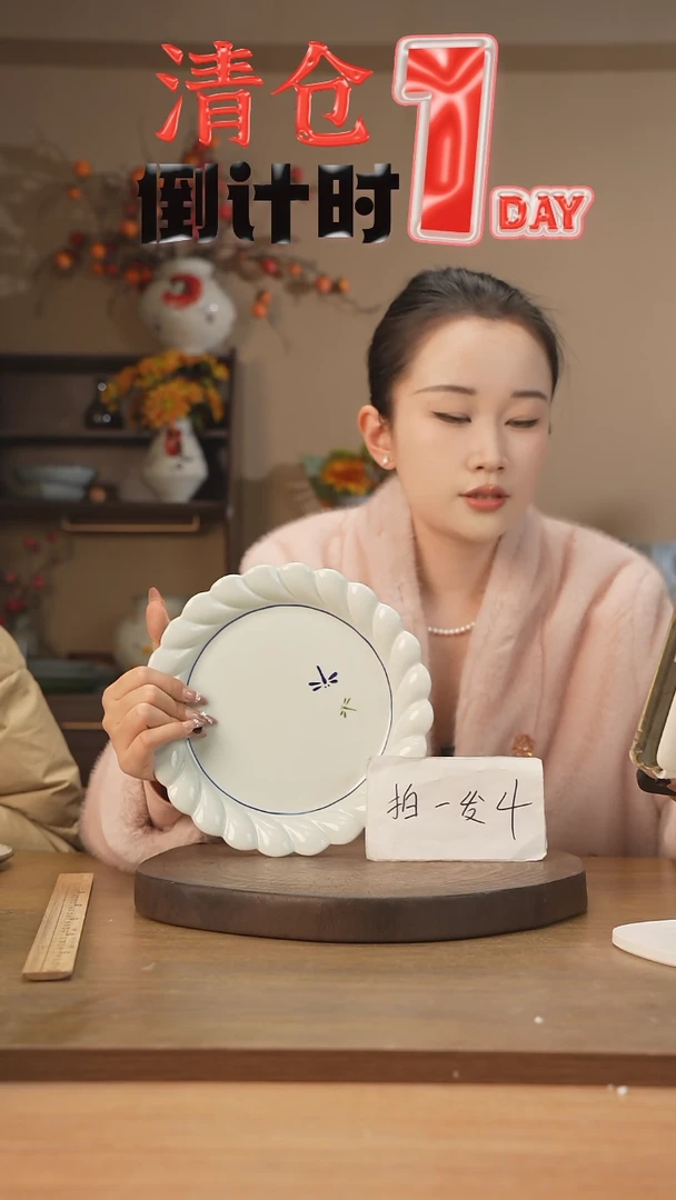 【闪购商品】碗拍一发四（蜻蜓）8.5寸波浪圆盘