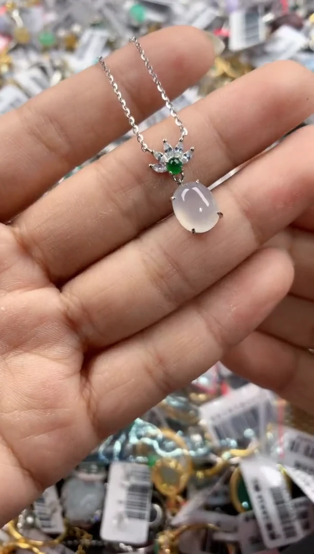 银S925镶嵌戒指翡翠1111----6
