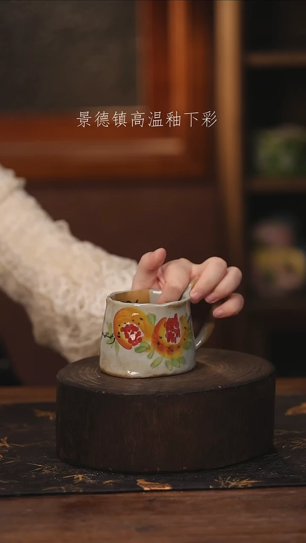 陶瓷景德镇高温釉下手绘陶瓷@L784@