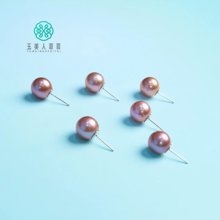 石惑珠宝@珍珠耳钉约10mm-多样性发一