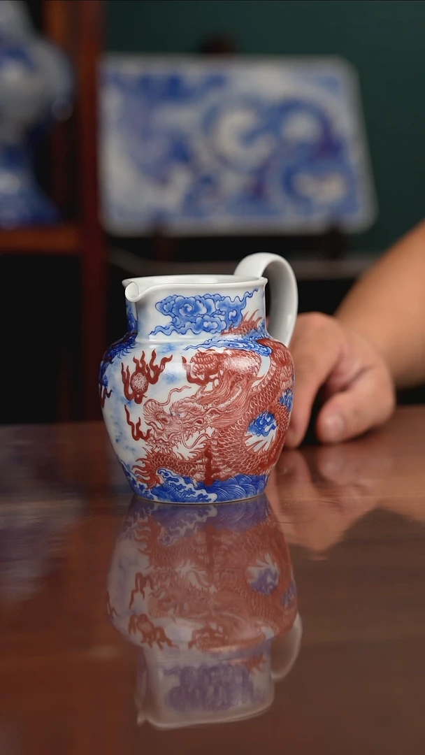 自成堂柴窑青花釉里红