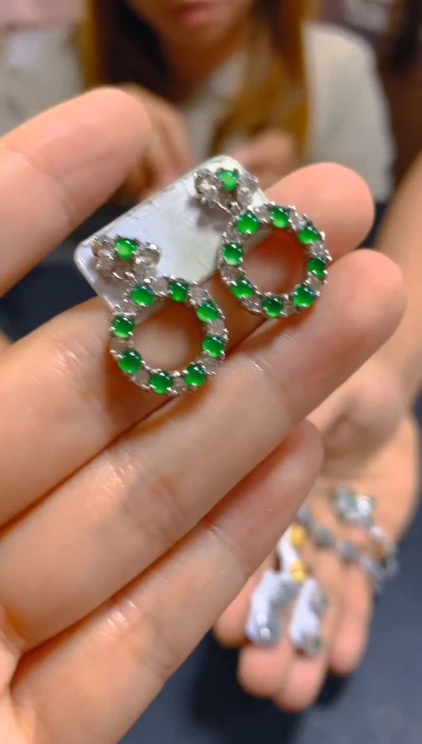 翡翠未镶嵌耳饰0566064558多样性发一