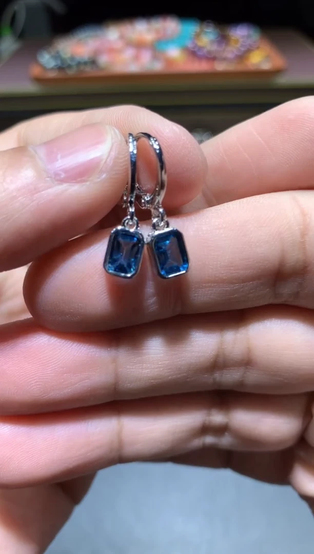 【闪购商品】托帕石耳饰未镶嵌T67【多样性发其一】