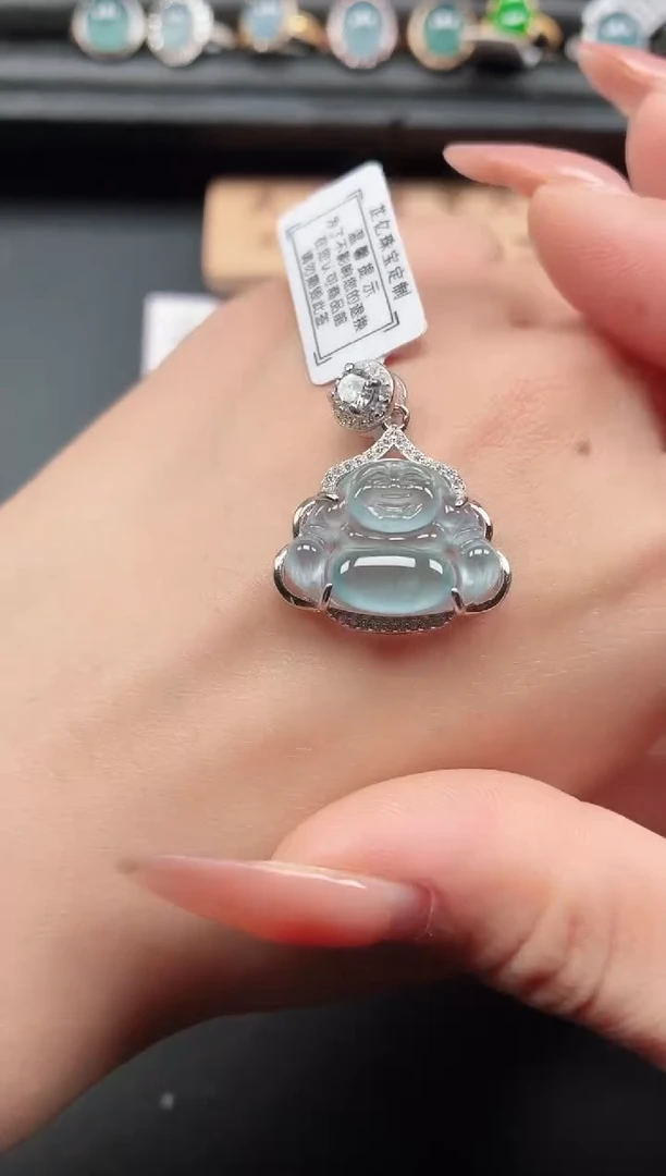 银S925镶嵌戒指翡翠11