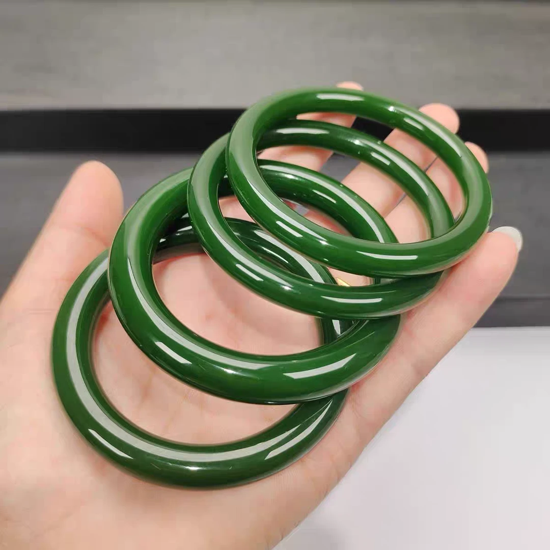 1427号精品菠菜绿色正圈手镯多样性