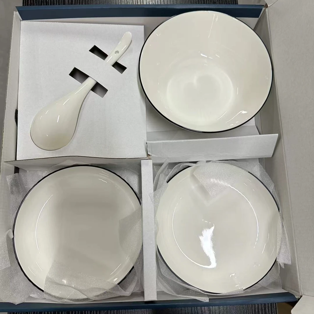 大倩碗套装简约家用瓷饭碗瓷韵套装新款老款随机发333