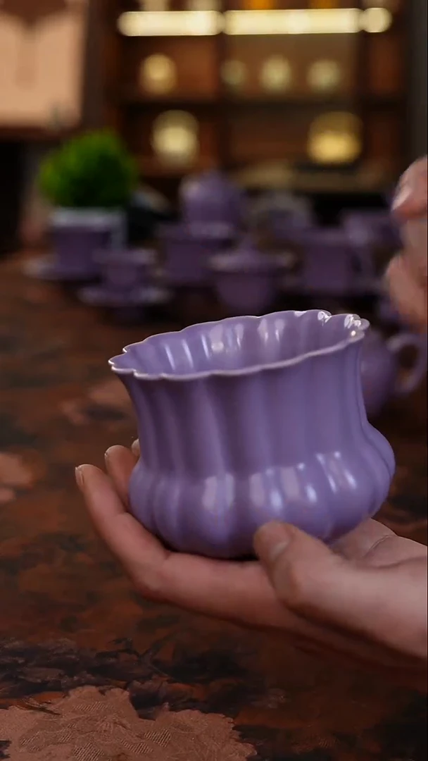 北溪堂岱烨建水建水茶渣缸紫