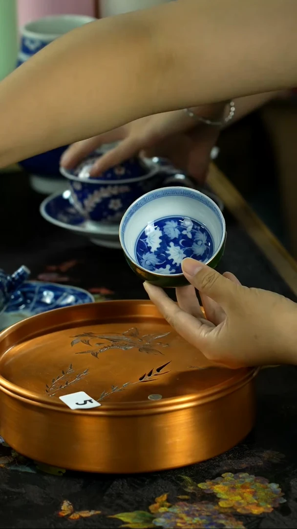 中秋国庆景德镇手绘瓷器
