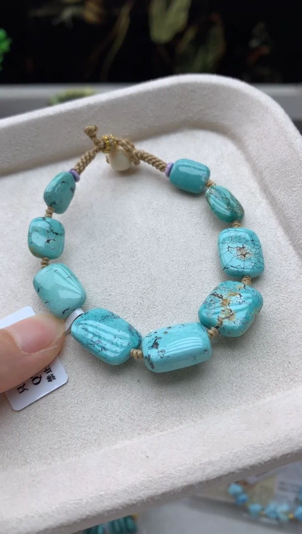 未镶嵌绿松石手链A75