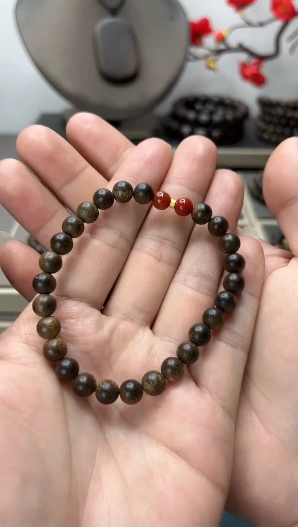 【闪购商品】沉香手串海南莺歌绿奇楠沉水6mm单圈