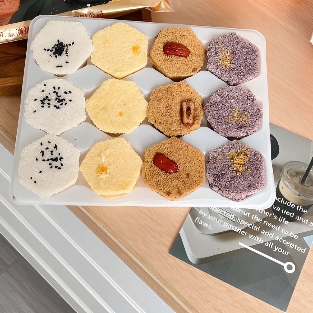 温州风味小松糕传统方便桂花杂粮小松糕400g12枚