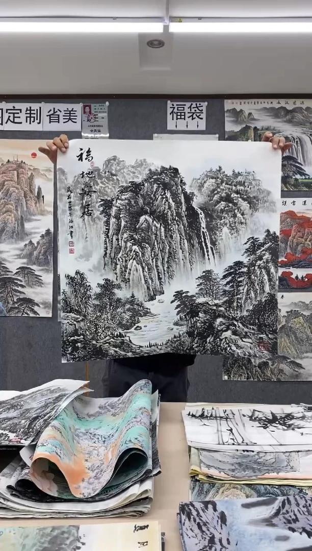 国画福利！沈泳江手绘 四尺斗方68*68cm