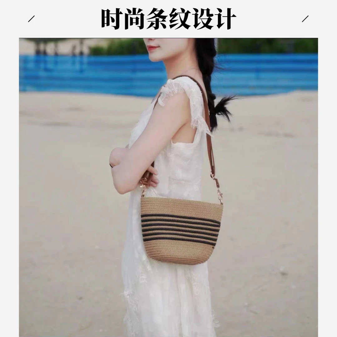 XDH762草编包2024新款夏季高级感透气时尚大容量百搭手工编织