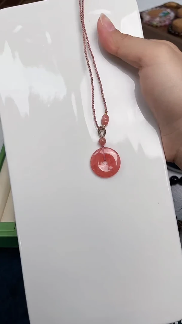 菱锰矿（红纹石）未镶嵌吊坠(赠链)悦1213