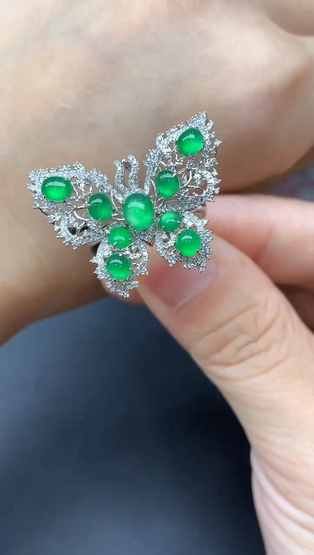 翡翠戒指18K金镶嵌660-中国好珍宝