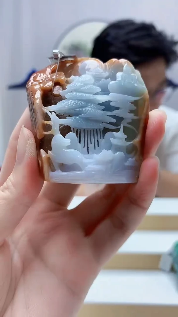 未镶嵌定制翡翠4688zm-毛货挂件110