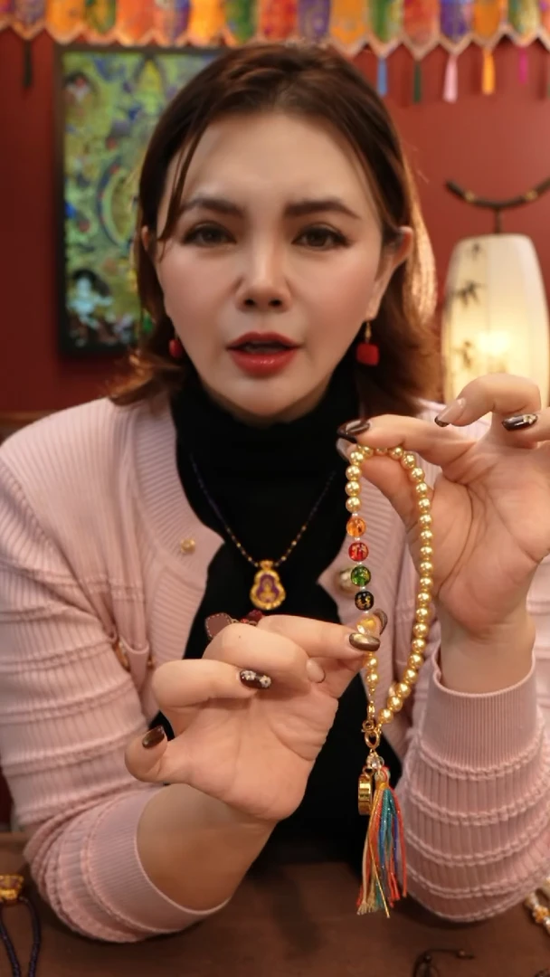 非金属珐琅五路度母手机链