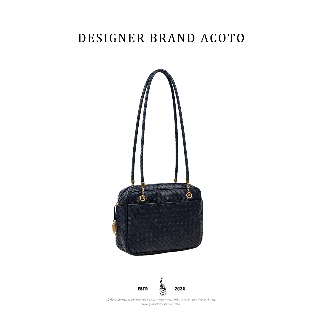 Acoto&葆经典时尚百搭单肩斜挎中古豆腐包A81