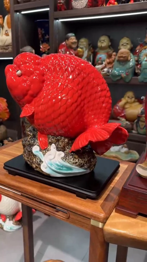 陶瓷悦大鱼大利一件