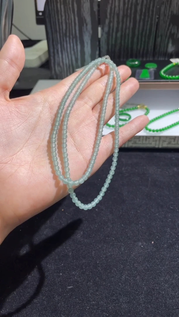 未镶嵌挂件翡翠天然翡翠a货奶白蓝卡3·8项链