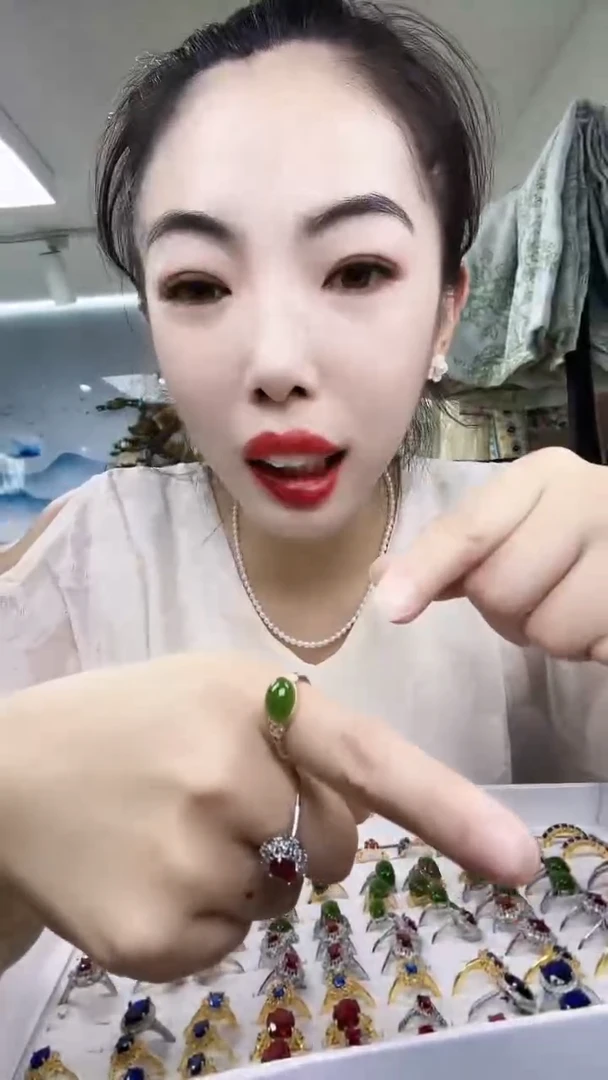 和田玉（碧玉）戒指未镶嵌和田玉戒指