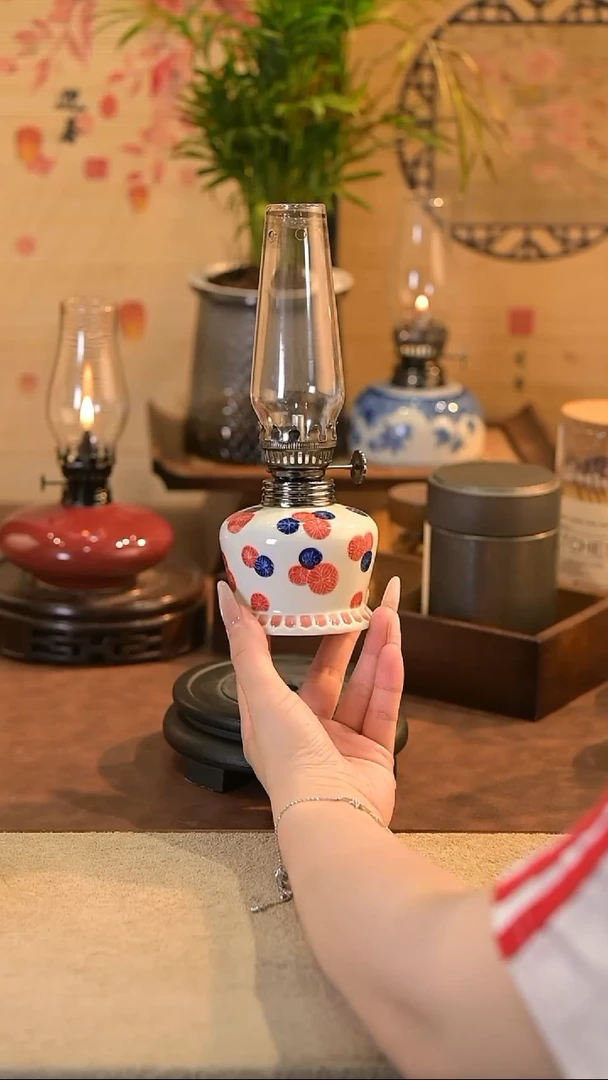 景德镇陶瓷油灯摆件