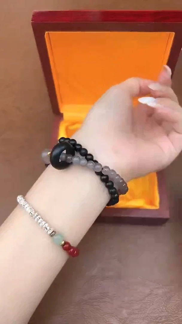 万家文玩阁黑檀双圈链接@@SP040