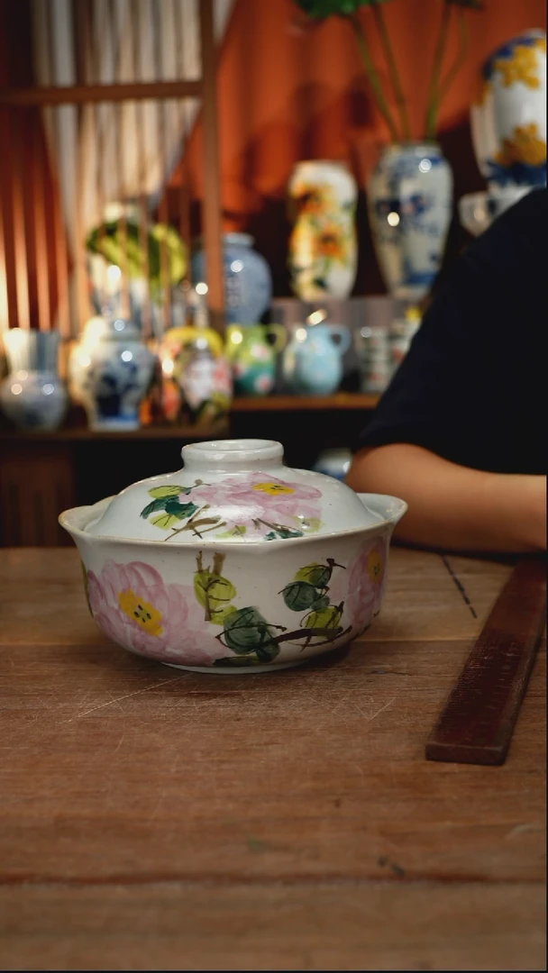 瓷片【简家甄选】景德镇设计师釉下手绘陶瓷餐具