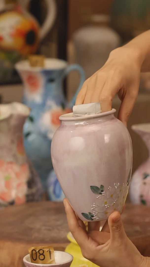 陶瓷172景德镇设计师手作花器摆件侘寂风
