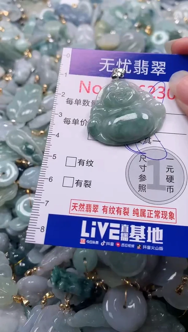 吊坠(不含链)未镶嵌翡翠6230