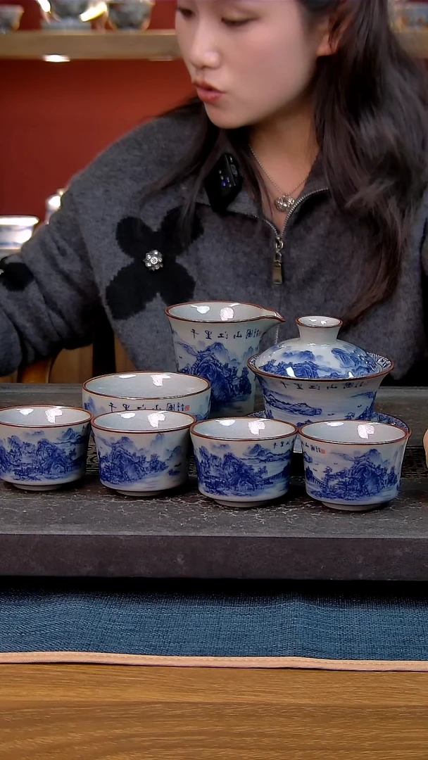 简装家用款7件套 老陶泥开片纹陶瓷茶具