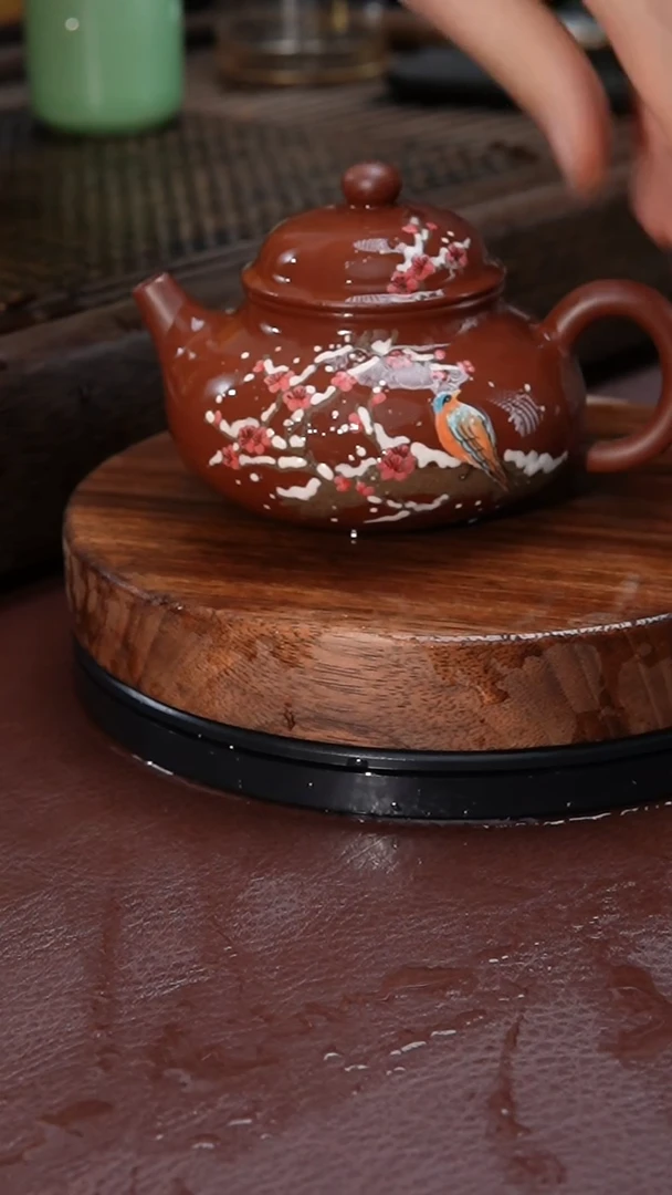 【闪购商品】紫砂茶壶泥绘朱泥容天紫砂壶