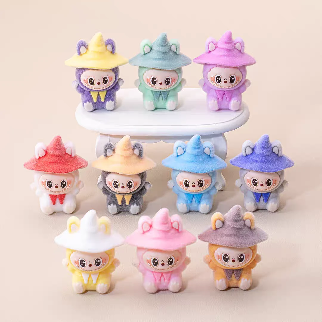 植绒树脂 魔术帽拉布布diy饰品