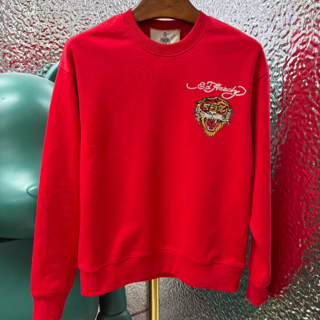 ED DAESUNG420克纯棉毛圈小虎头印花烫钻圆领卫衣