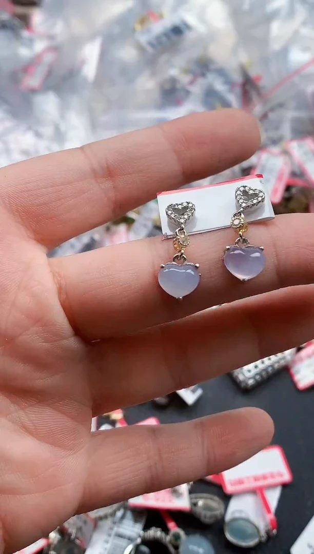 银S925镶嵌戒指翡翠天然A货缅甸翡翠