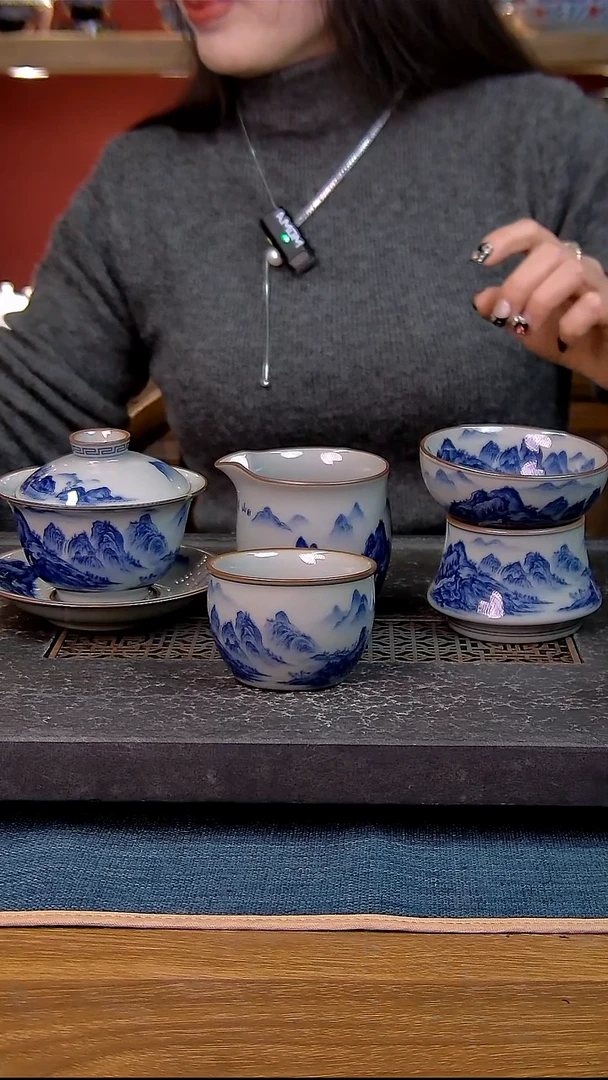 简装家用款4件套 老陶泥开片纹陶瓷茶具