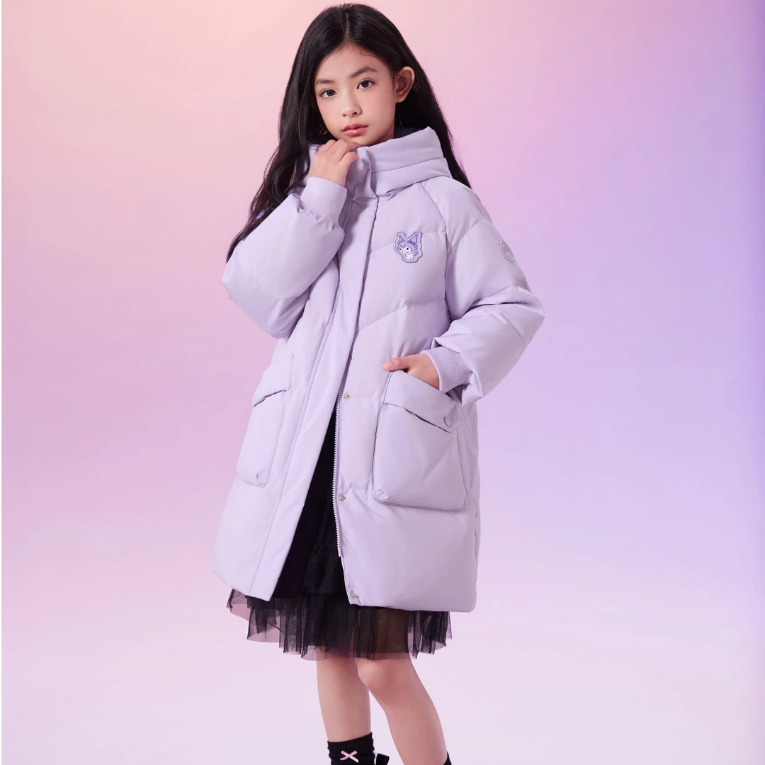 【波司登儿童&三丽鸥联名】25新保暖时尚女童中长羽绒服T250246334I
