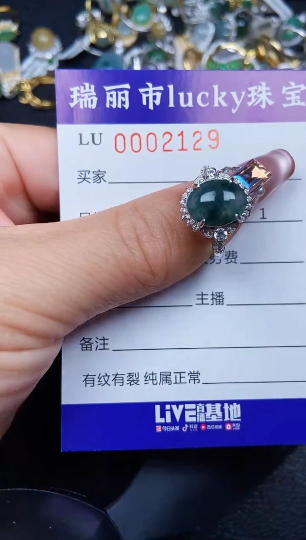 翡翠银S925镶嵌颈饰2129