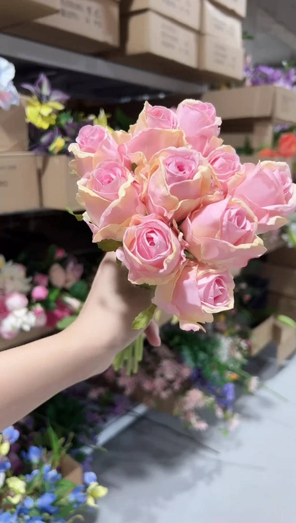 10枝粉色焦边泡泡