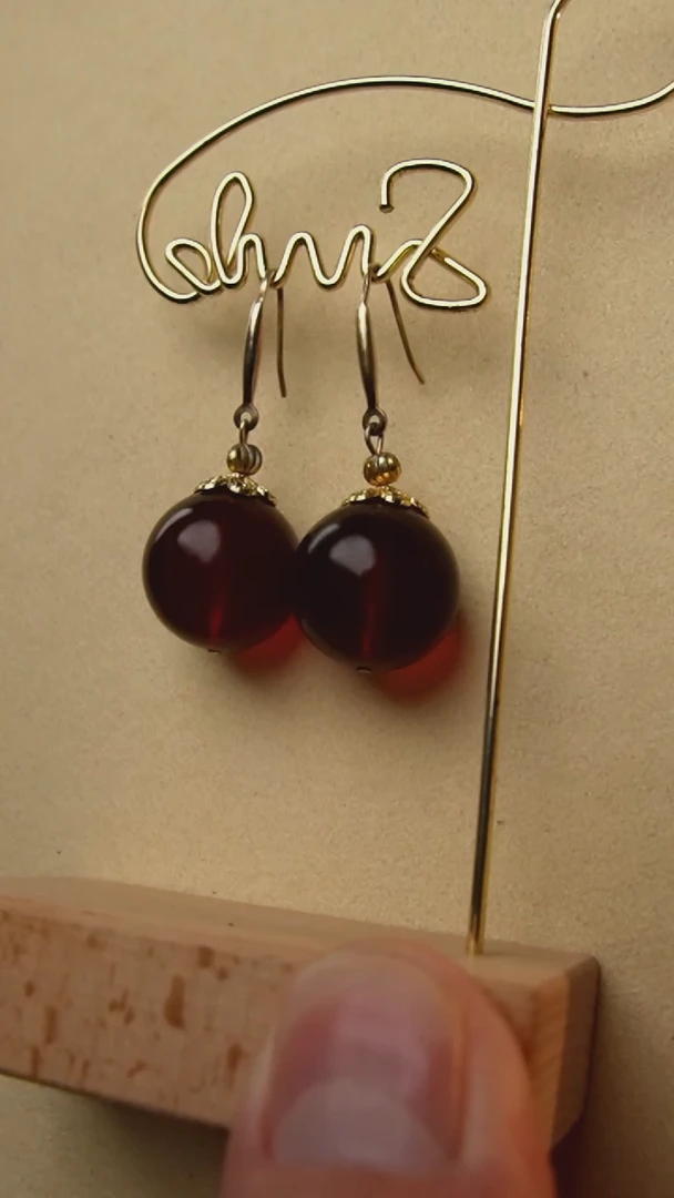 【闪购商品】琥珀颈饰未镶嵌17+翳珀耳环